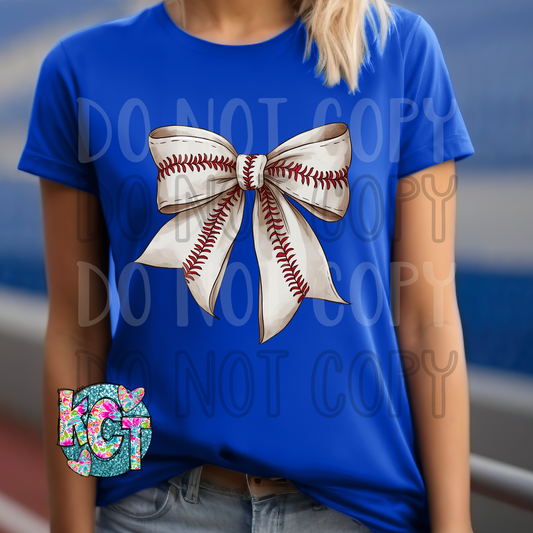 Baseball Bow DTF