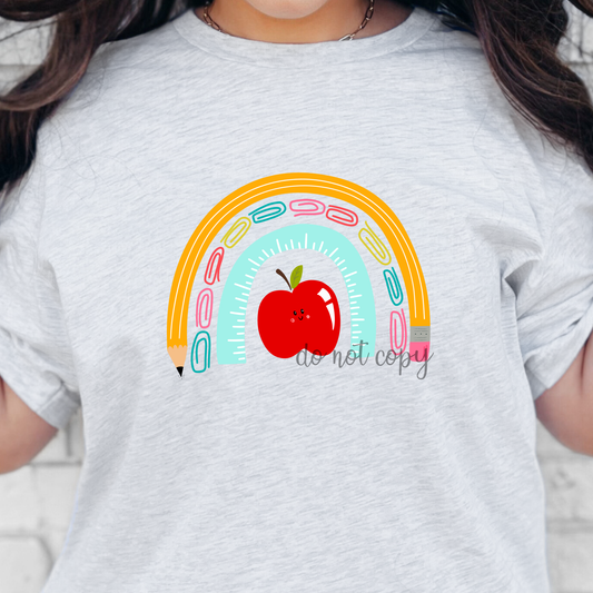 Teacher Pencil Rainbow Dtf