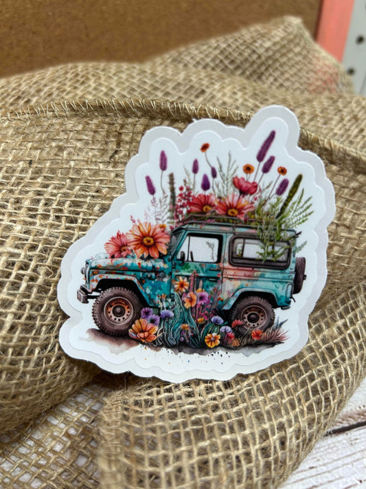 MS27 Jeep Blue Flowers DC