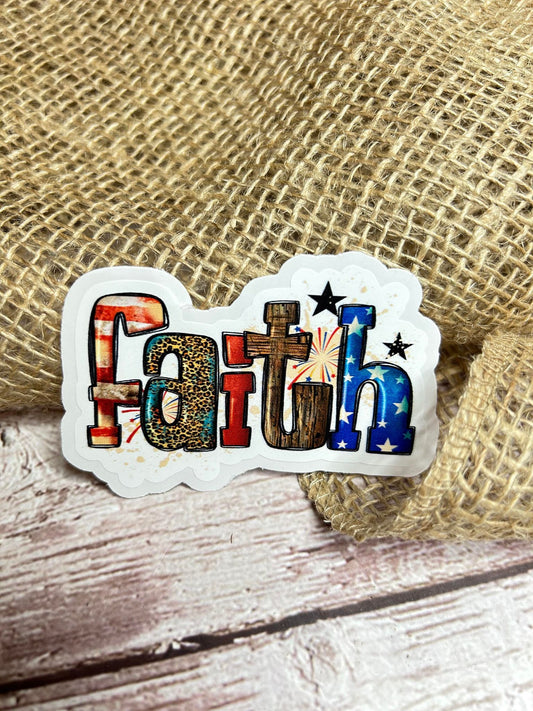 F42 Faith red white blue DC