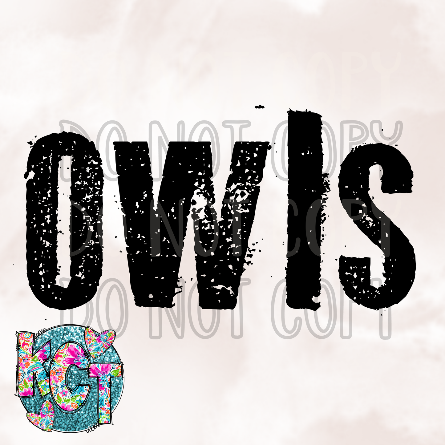 Owls Typography Mascot DTF