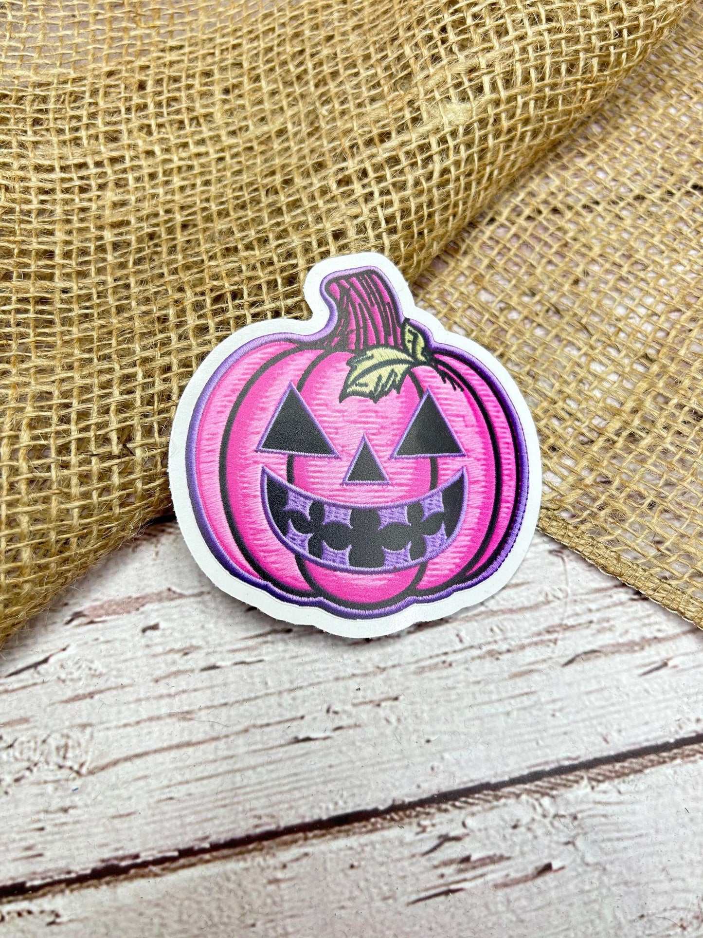 Halloween pumpkin pink embroidered DC