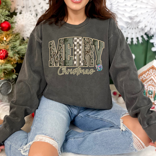 Merry Christmas Camo DTF