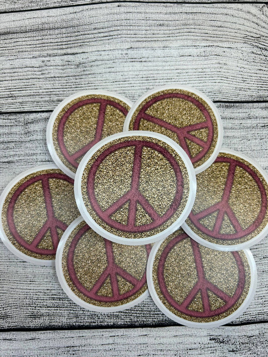 Peace Glitter Pink DC