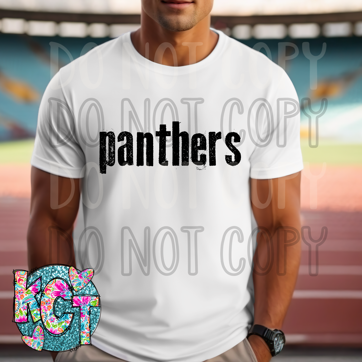 Panthers Typography Mascot DTF