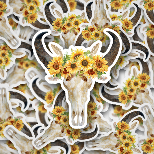 Cow Skull Sunflowers DC