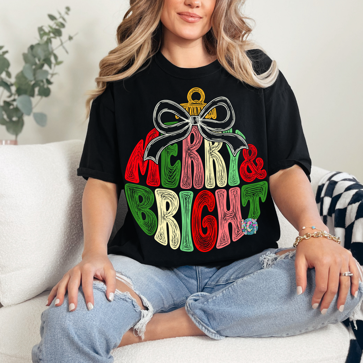 merry & bright DTF