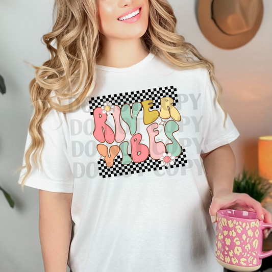 River Vibes Checkerboard DTF