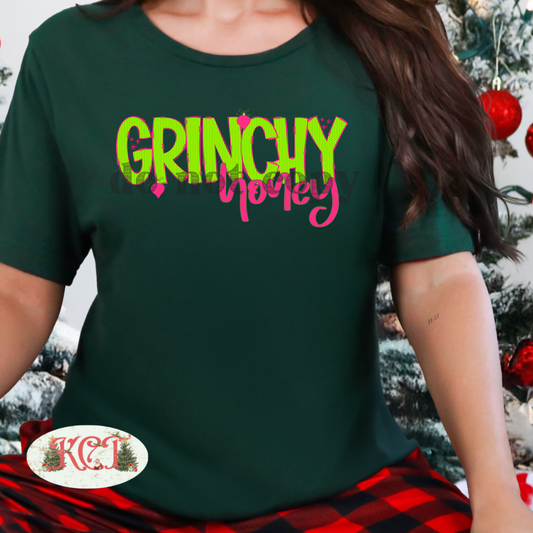 Grinchy Honey Green Knit png