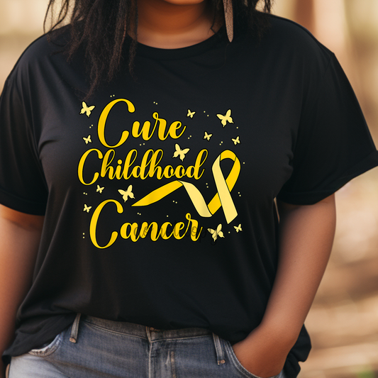 Cure Childhood Cancer Ribbon Dtf