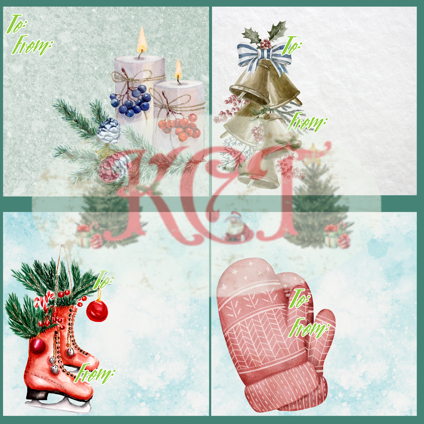 Christmas items Christmas Labels