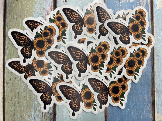 A07 Leopard Butterfly with sunflowers DC