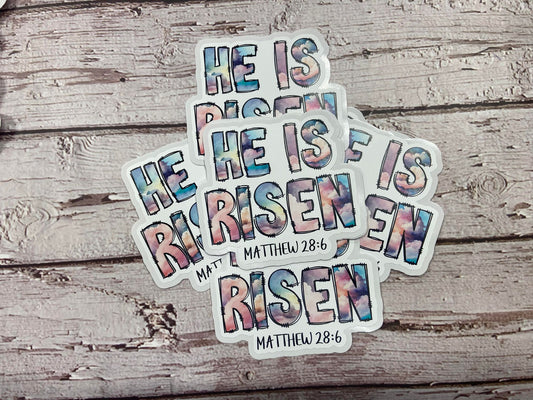 He Is Risen Matthew 28:6 pastel DC