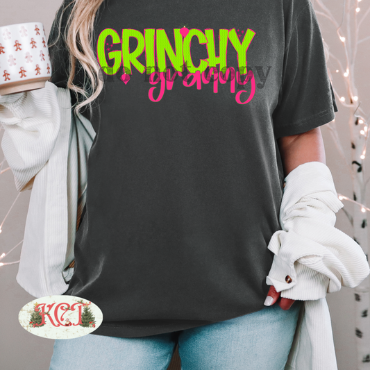 Grinchy  Granny Green Knit png