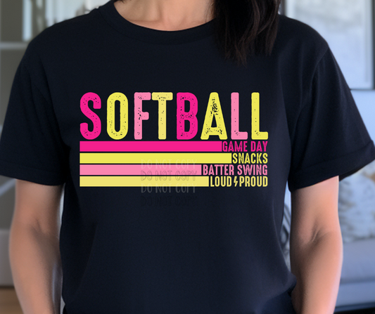 Softball stacked Dtf