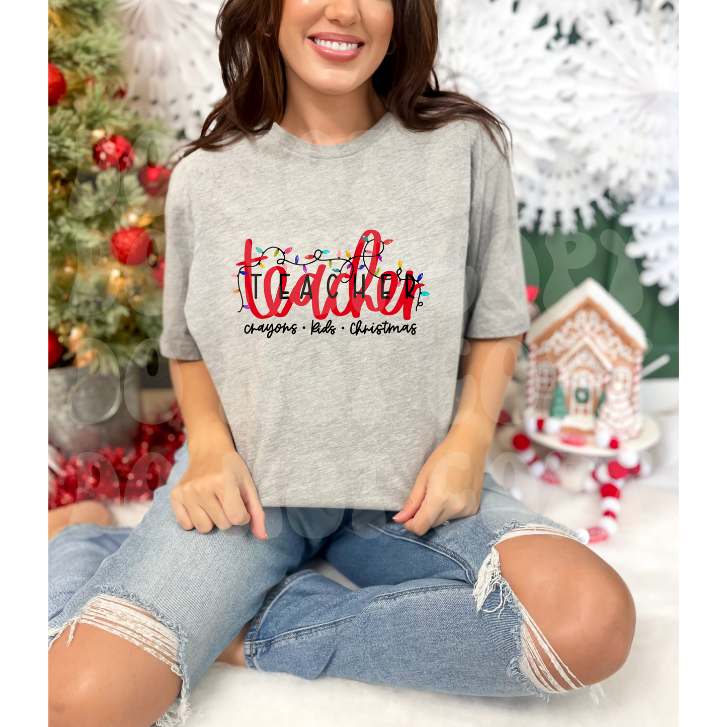 Christmas Teacher Dtf