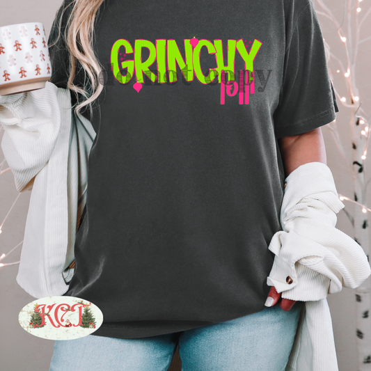 Grinchy Lolli  Green Knit png