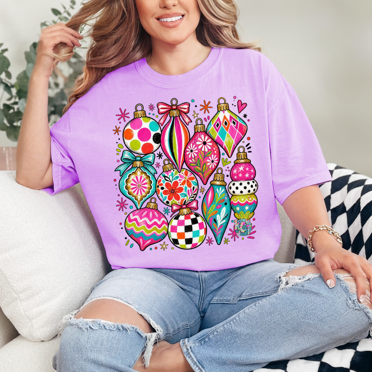 colorful ornaments DTF