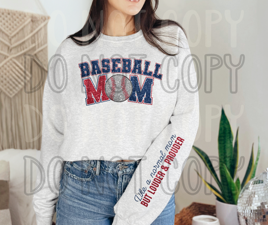 Baseball Mom with sleeve Dtf