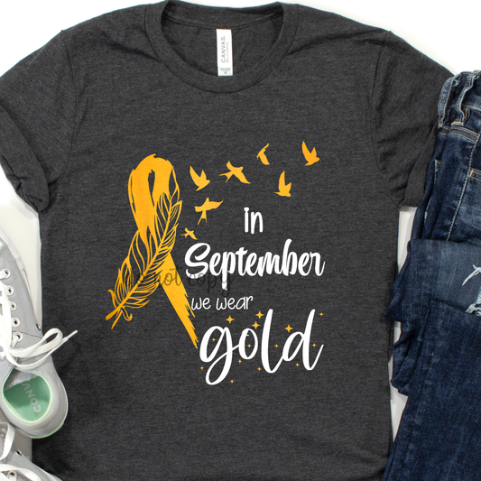 In September ribbon Childhood Cancer Dtf