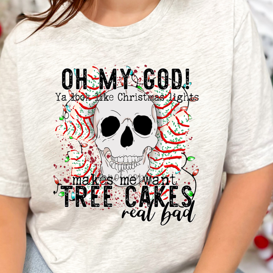 Christmas Tree Skull DTF