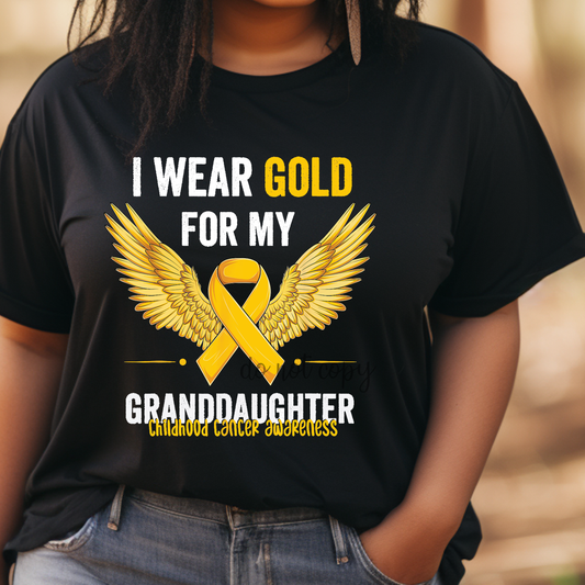 I wear Gold Childhood Cancer Dtf