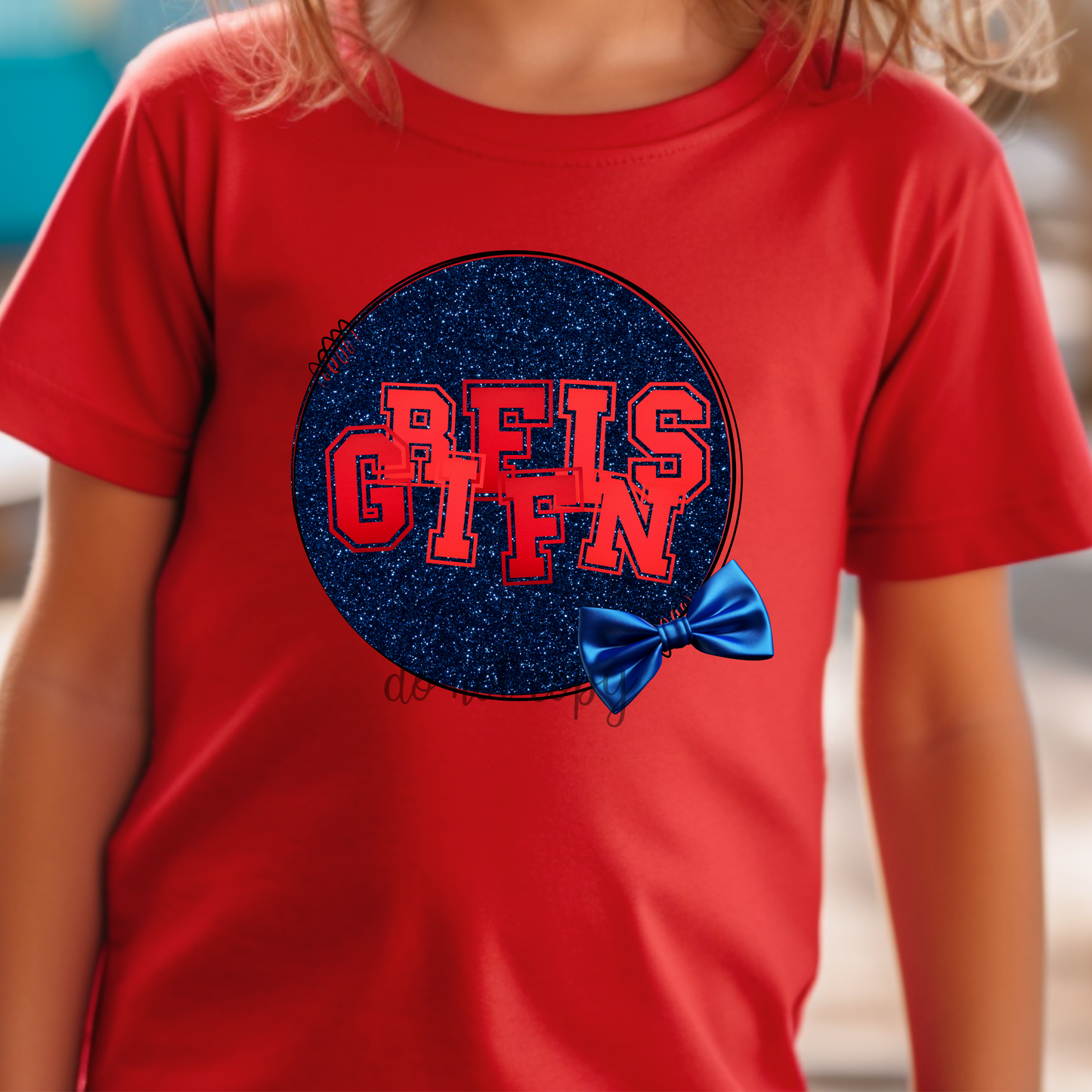 Griffins Navy Blue Glitter Dtf