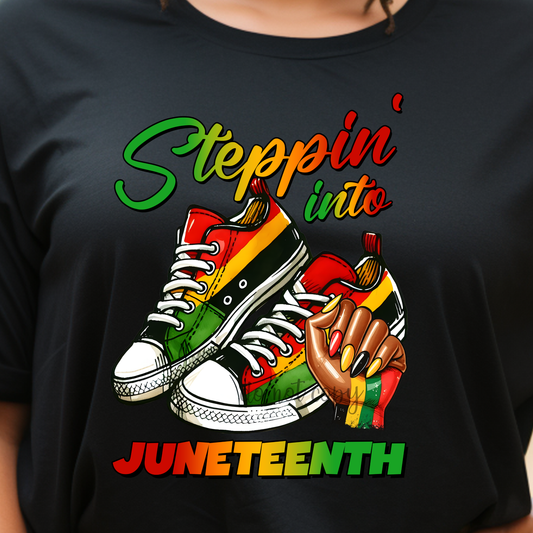Steppin' into Juneteenth Sneakers Dtf