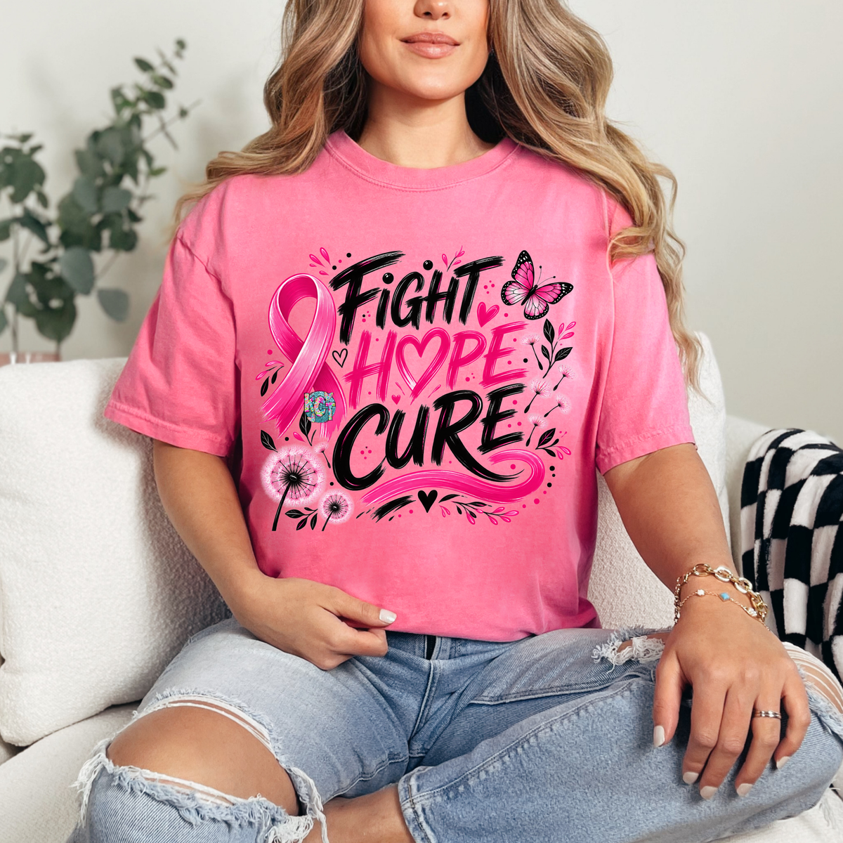Hope Fight Cure DTF