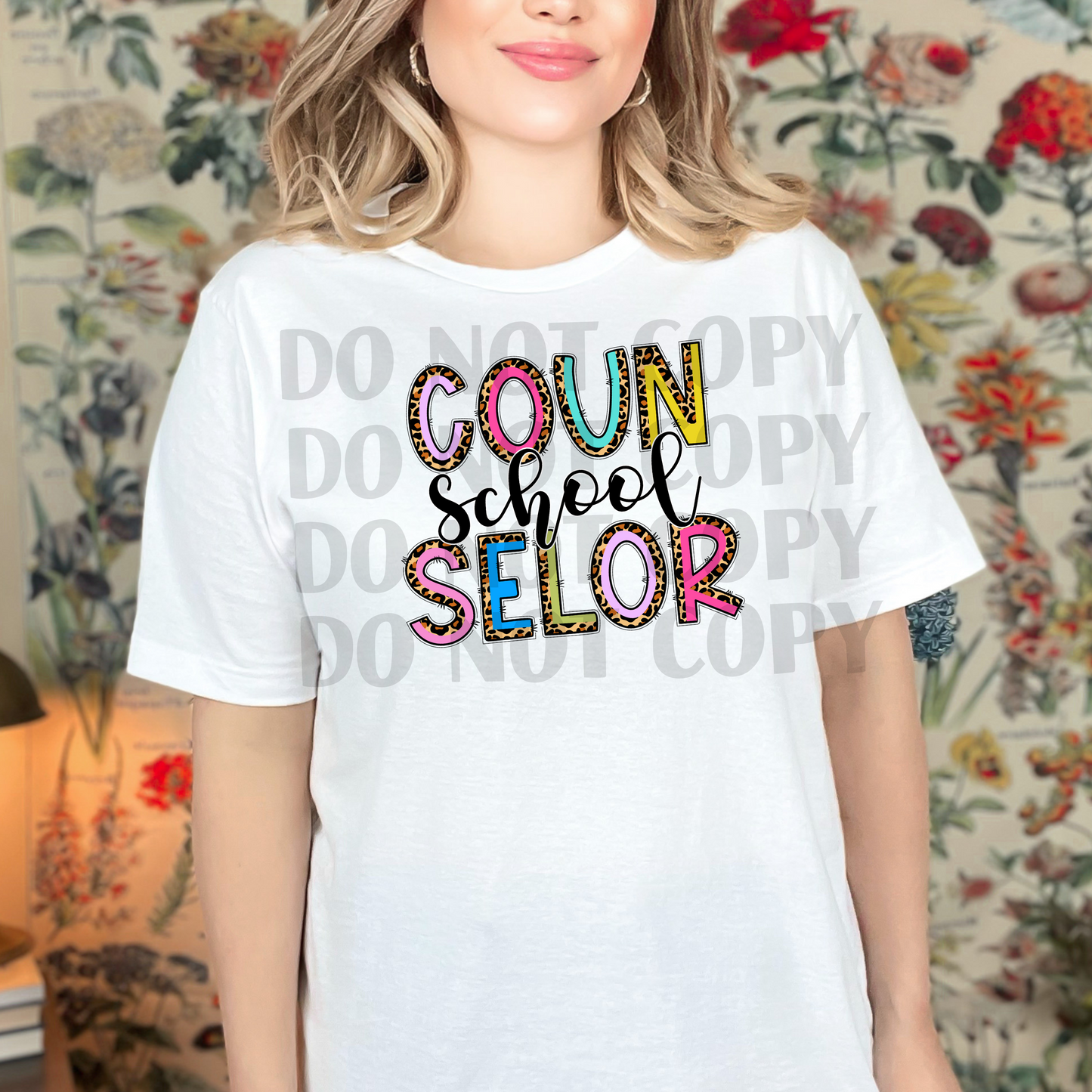 School Counselor Colorful Leopard DTF