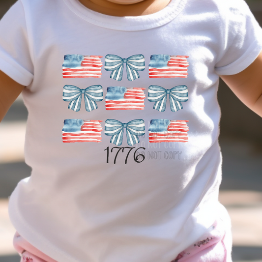 American Flag Coquette 1776 Dtf