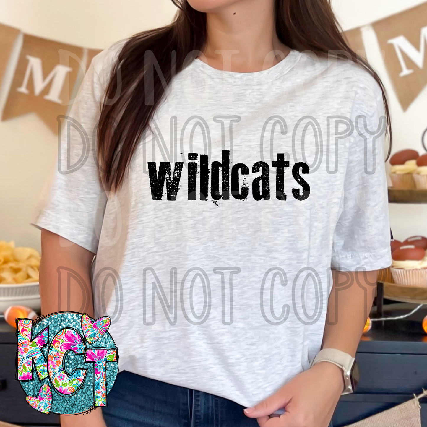 Wildcats Typography Mascot DTF