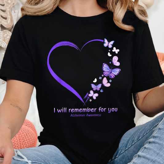 I Will Remember Alzheimer's Awareness Dtf