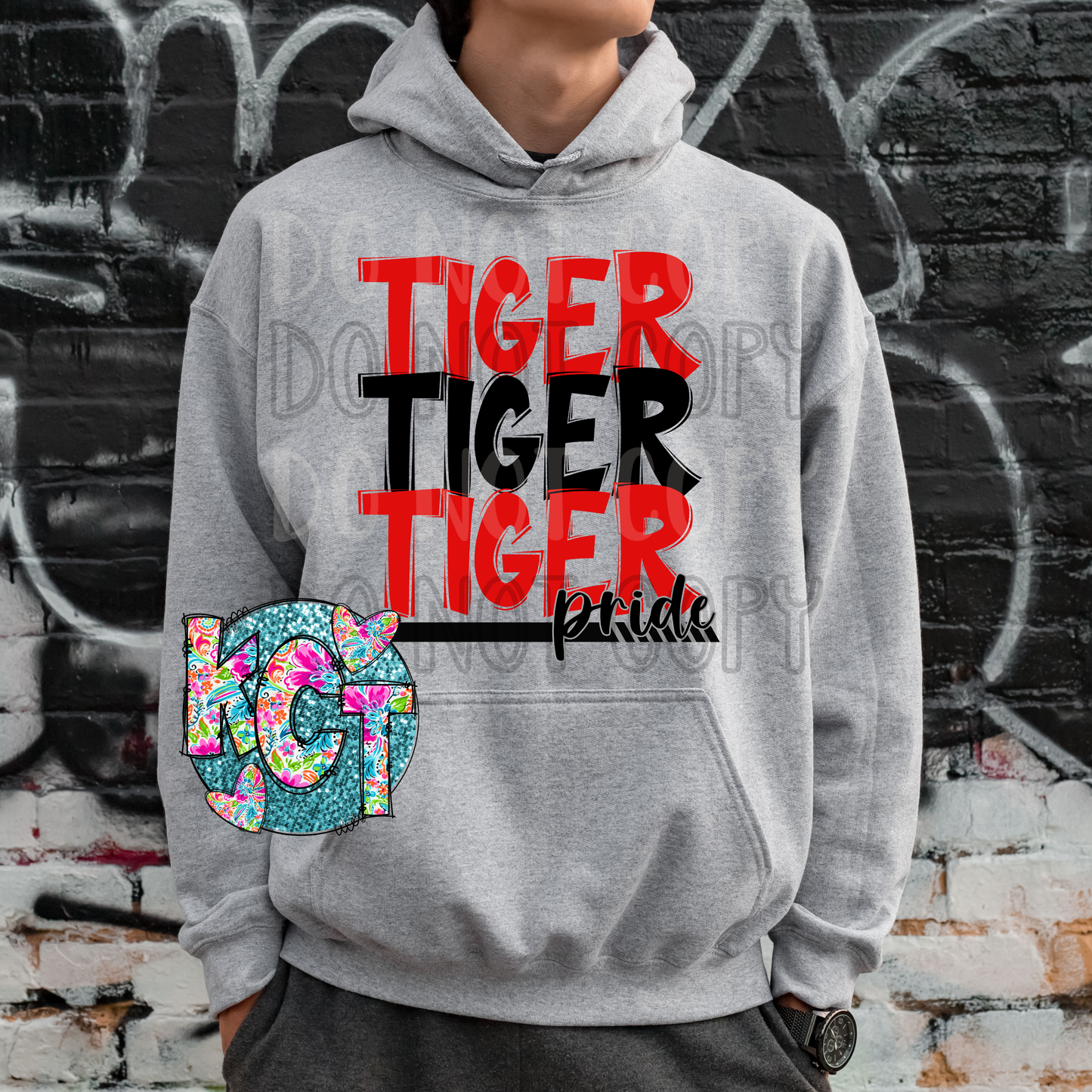 Tiger Mascot Pride Red DTF