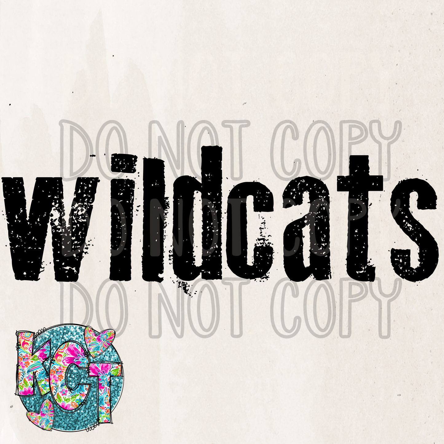 Wildcats Typography Mascot DTF