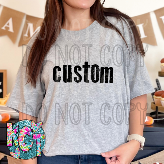 Custom Typography Mascot DTF