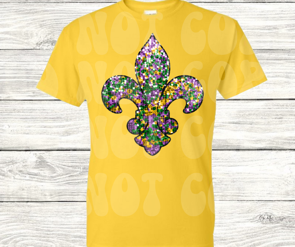 sequin Fleur D' Lis Dtf