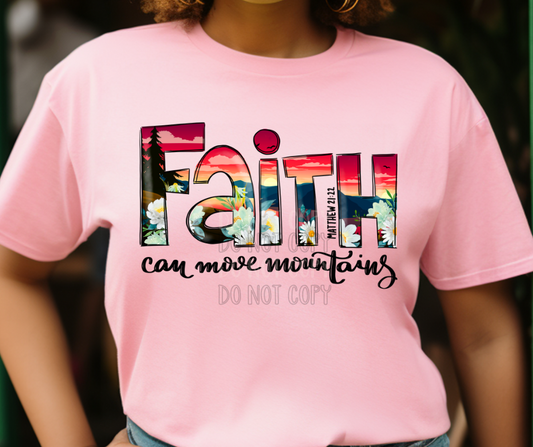 Faith can move mountains Dtf