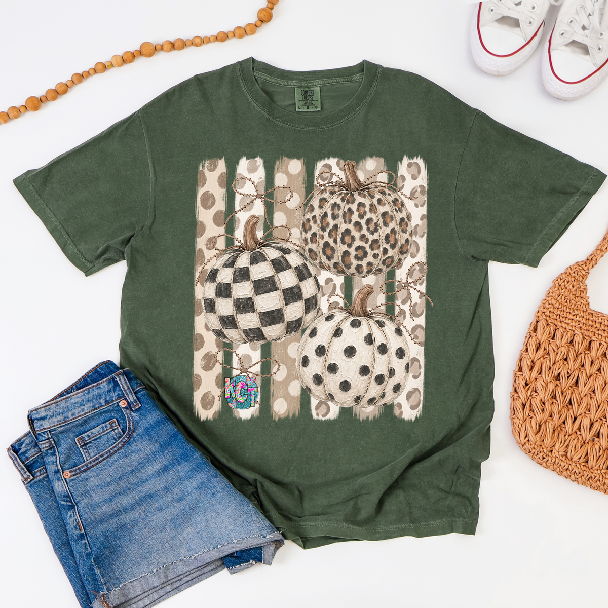 leopard pumpkin stripe DTF