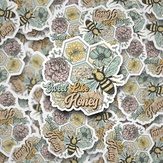 Sweet Like Honey floral honeycomb with bee
