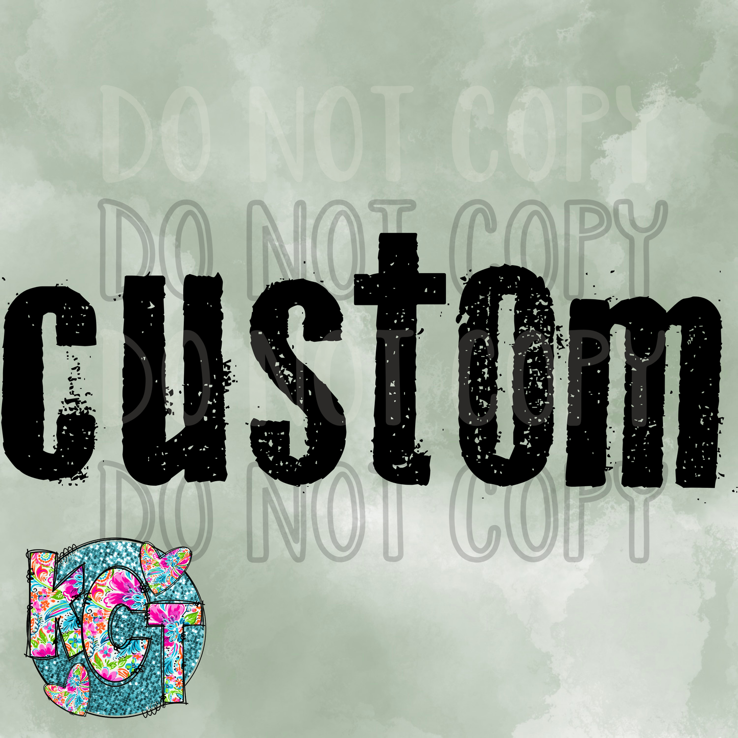 Custom Typography Mascot DTF