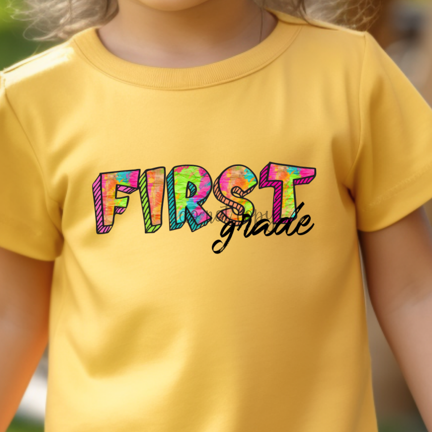 First Grade Graffiti Tye Dye Dtf (Copy)