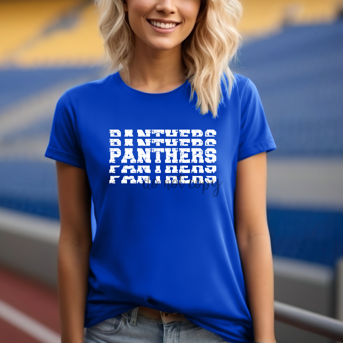 Panthers Mascot Stacked White PNG