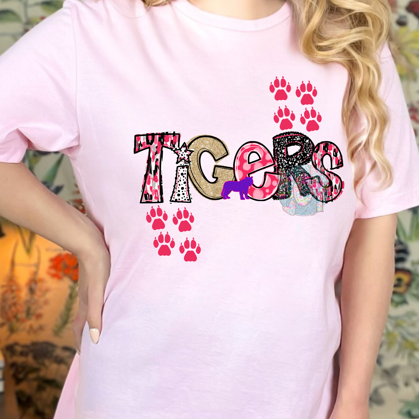 Tigers Breast Cancer Bella Dtf