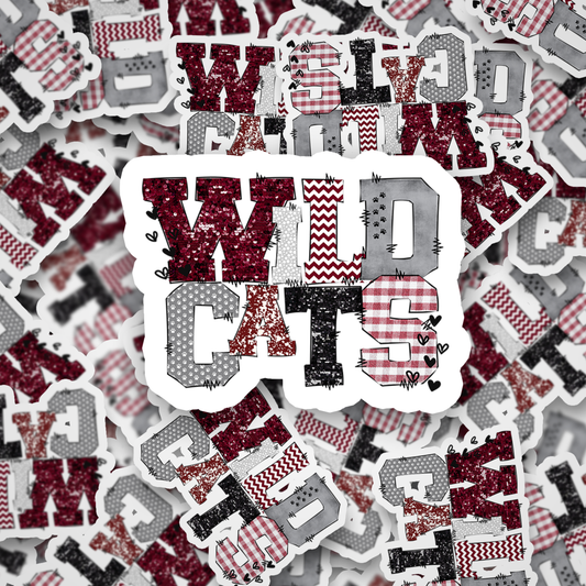 Wildcats Doodle Varsity Maroon DC