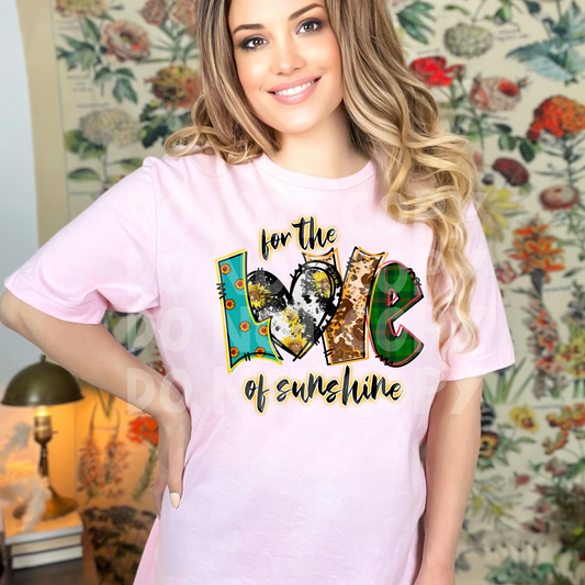 For the love of sunshine cowprint Dtf