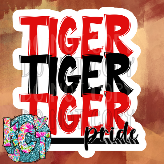 Tiger Mascot Pride Red DC