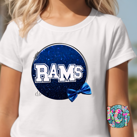 Rams Glitter white letters PNG