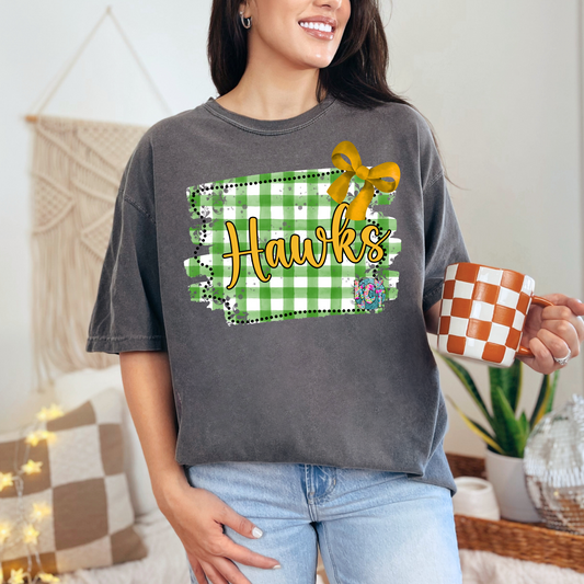 Hawks Gingham DTF