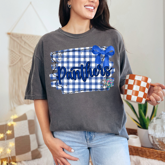 Panthers Gingham DTF